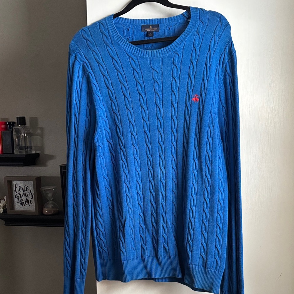 Brooks Brothers Vibrant Blue Crewneck Sweater